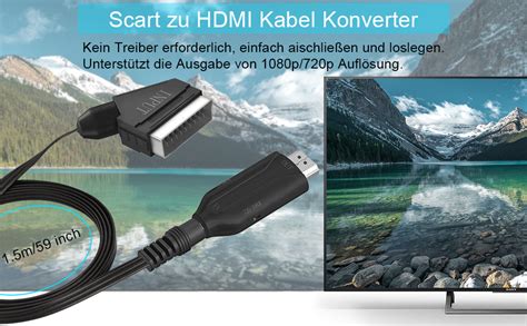 Cavn Scart Auf Hdmi Konverter Neuer All In One Mit Scart Eingangskabel