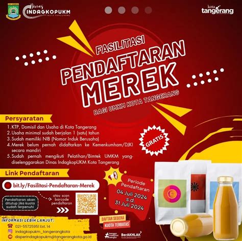 Buruan Daftar Pemkot Tangerang Buka Pendaftaran Merek Gratis Untuk UMKM