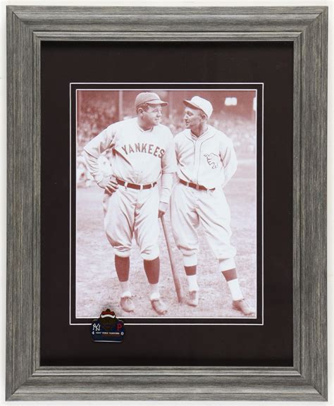 Babe Ruth Ty Cobb Custom Framed Photo Display With World Series