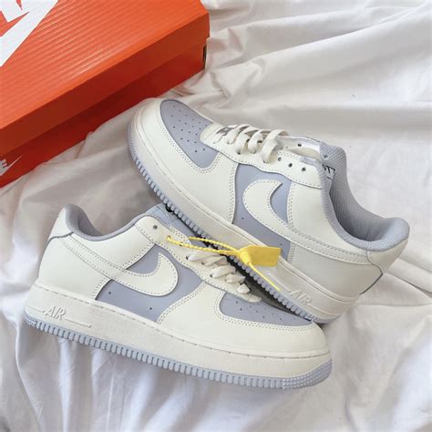 Giày Nike Air Force 1 White Xanh Tím Rep 11