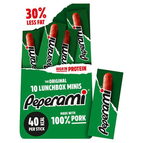 Peperami The Original Luncbox Minis 10 X 10g 100g Pork Iceland Foods