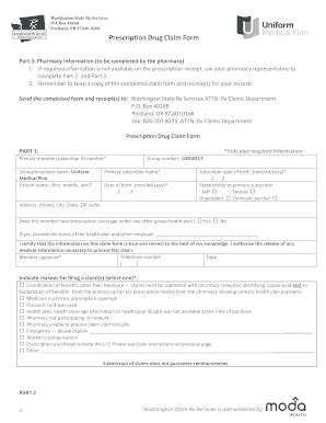 Fillable Online Hca Wa Ump Drug Claim Form Fax Email Print Pdffiller