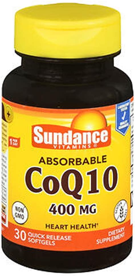 Sundance Vitamins Absorbable CoQ10 400 Mg Quick Release Softgels 30