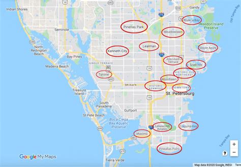 See A Map Of The Most Popular Areas For St Petersburg Homes