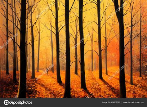 Woods Autumn Beautiful Fall Colors Stock Photo by ©ecrafts 609525752