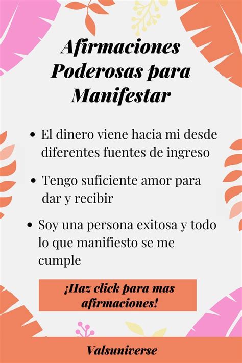 20 Afirmaciones Positivas Y Poderosas Para Manifestar Afirmaciones