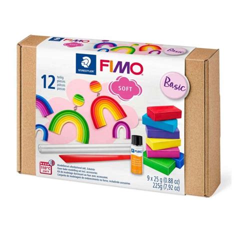 Fimo Soft Polymer Clay Basic Starter Set 12 Piece Polymer Clay Kits Ove