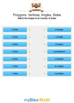 Polygons Vertices Angles Sides How Many Sides 2nd To 5th Grade