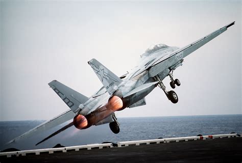 A Fighter Squadron Vf F A Tomcat Aircraft Is Launched From