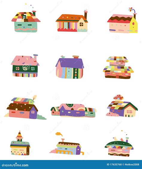 Cartoon Color House Icon Royalty Free Stock Photos - Image: 17635768