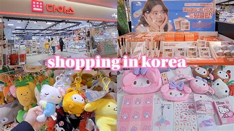 Shopping In Korea Vlog Sanrio Stationery Accessories Haul From