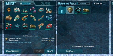 Cómo hacer narcóticos y potenciadores en ARK Mobile