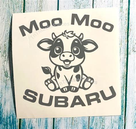 Suba Moo Subaru Vinyl Decal Etsy