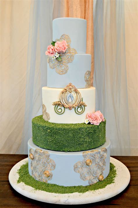 Elegant Cinderella Inspired Wedding Cake - CakeCentral.com