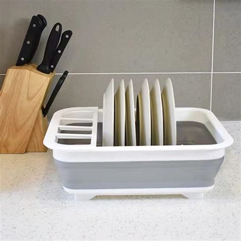 Dish Drainer Collapsible Dish Rack Drainer Foldable And Portable Dish