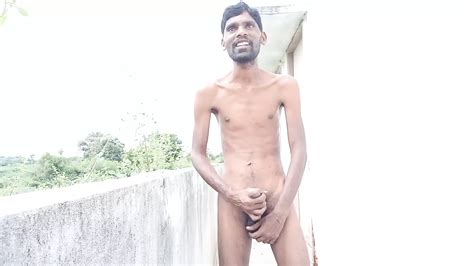 Rajesh Masturbating Outdoors Spitting On Dick Moaning Showing Ass Butt Spanking And Cumming