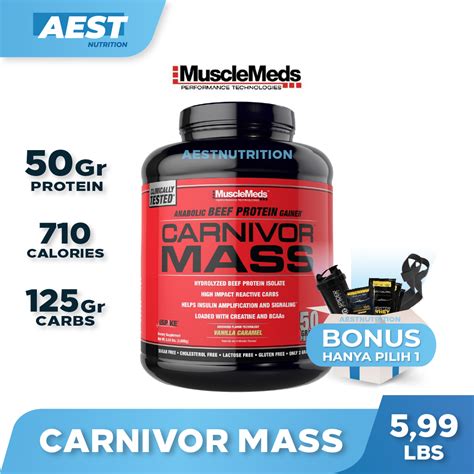 Musclemeds Carnivor Mass Gainer 6 Lbs Susu Protein Penambah Berat Badan