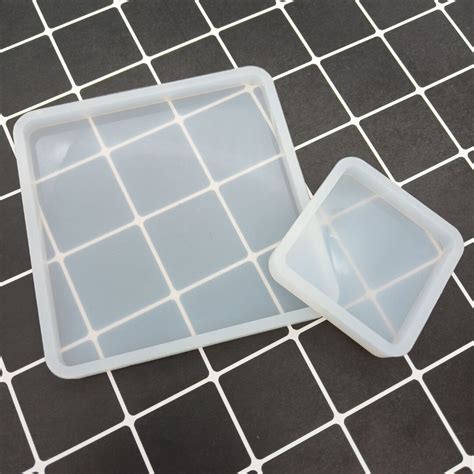 Square Silicone Coaster Mold Silicone Mold For Resin Coaster Craft