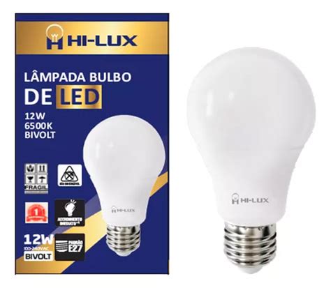 Kit 50 Lâmpadas Bulbo Led 12w 6500k Branco frio Hi lux Entrega grátis