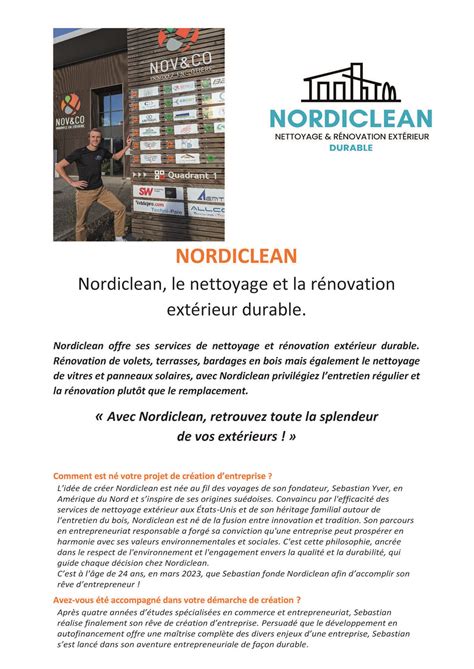 Interview De Nordiclean P Pite Au Sein De La P Pini Re Nov Co