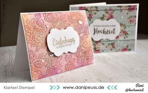 Danipeuss De Blog Hochzeitskarten Mit Embossing Techniken