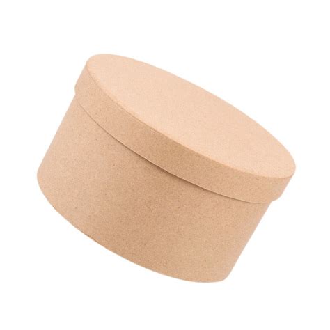 8 Pcs Round Gift Boxes With Lids Ø17x10cm Brown Nesting Boxes for ...