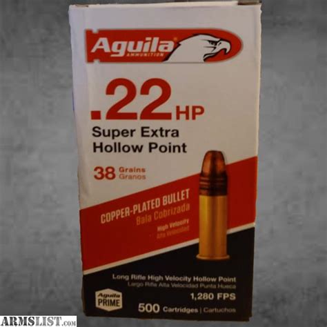 Armslist For Sale 500 Rounds Aguila 22 Ammo Super Extra Hollow Point Bullet 10 Boxes Of 50