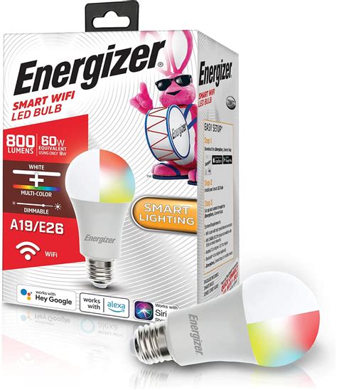 Energizer Connect Smart A Led White Multi Color Rgb Light Bulb With