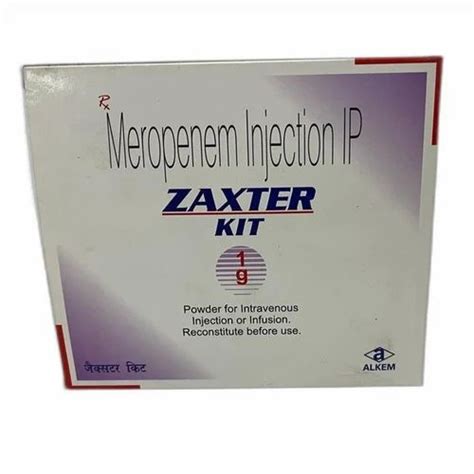 Zaxter Kit 1g Meropenem Injection Ip At Rs 420 Box Meropenem Injection In Noida Id