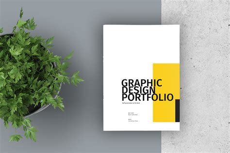 Graphic Design Portfolio Template In Brochure Templates On Yellow