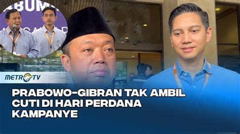 Hari Perdana Kampanye Prabowo Gibran Tak Ambil Cuti YouTube