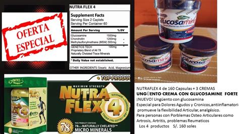 Nutra Flex De Capsulas Crema De Glucosamine Centro