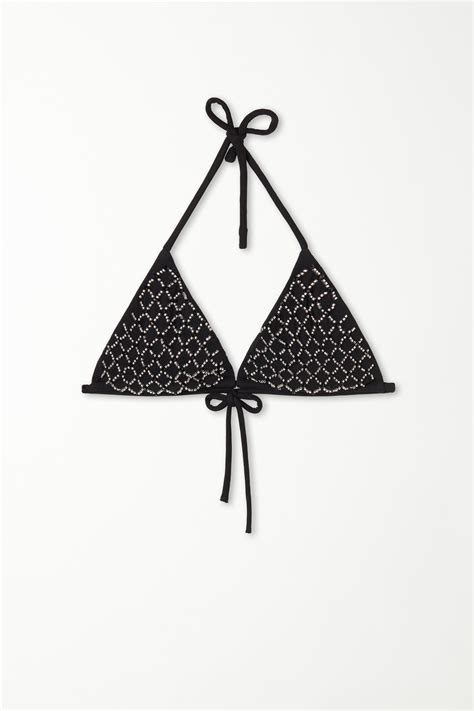 Fancy Hearts Triangle Bikini Top Tezenis