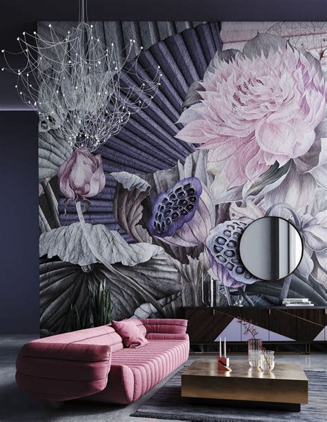 floral wallcovering | Interior Design Ideas