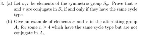 Solved A Let Be Elements Of The Symmetric Group Sn Chegg