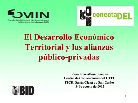 Ppt El Desarrollo Econ Mico Territorial Y Las Alianzas P Blico