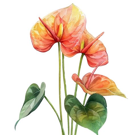 Premium Vector Beautiful Anthurium Flower Vector Illustration In