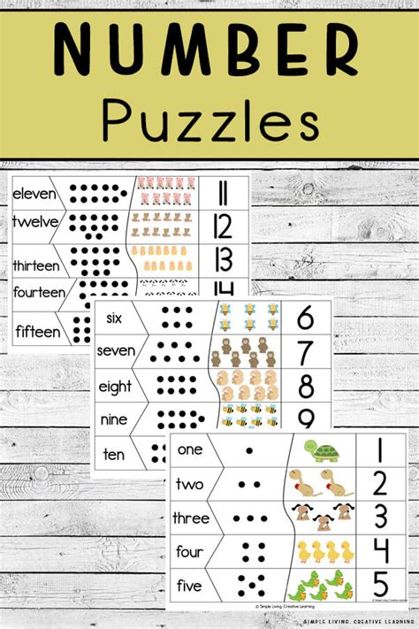 Number Puzzles For Kids