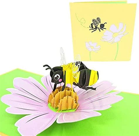 Poplife Cards Bumblebee Blume D Popup Gru Karte F R Alle