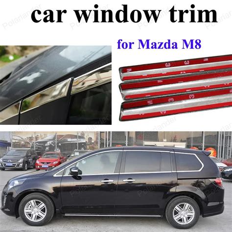 Car Styling Window Trim Sill Cover Stainless Steel Window Frame For M