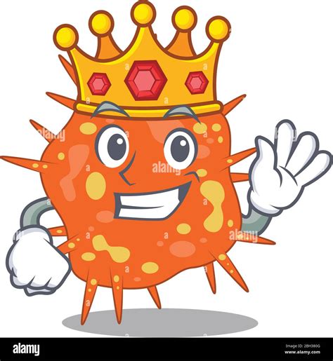 wise king  burkholderia mallei mascot design style stock vector