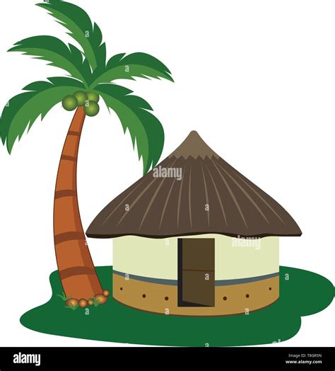 Nipa Hut Clipart Black And White Sun