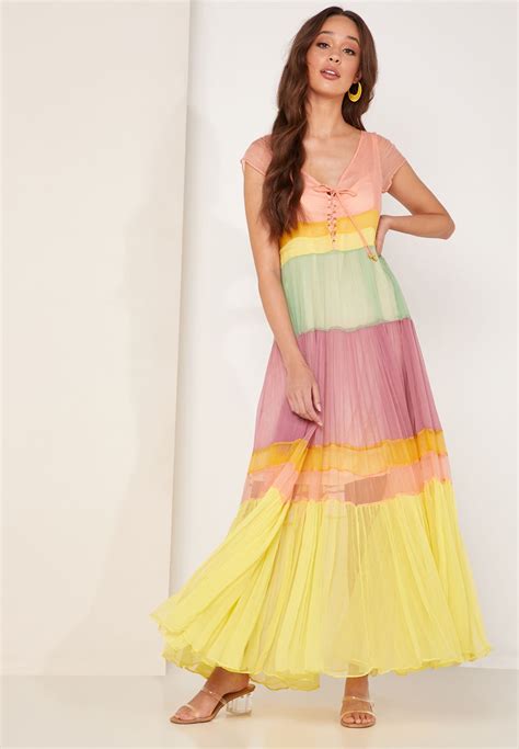 Buy Free People Multicolor Colorblock Maxi Dress For Women In Dubai