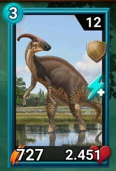 Parasaurolophus Card Dino Rey Cartas Dino Dinosaurios