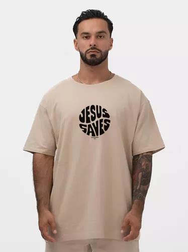 Camiseta Oversize Streetwear Jesus Saves M 2 Gospel Skate