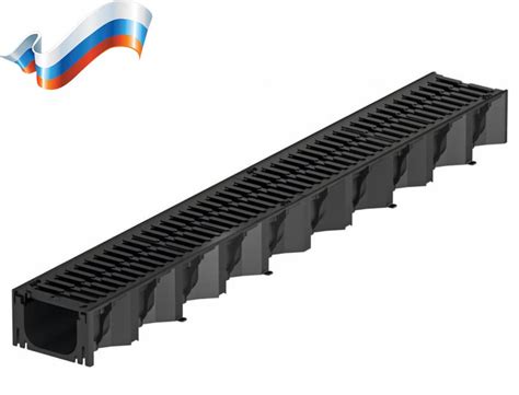 Пластиковые водоотводные лотки ACO Self Hexaline (с чугунной решеткой ...