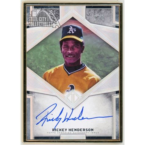 Rickey Henderson 2019 Topps Transcendent Collection Autograph Platinum