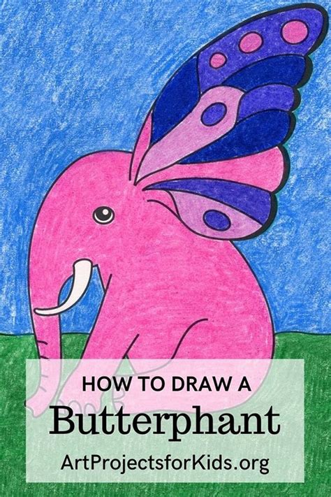 Creative Drawing Idea: How to Draw a Butterphant (Butterfly + Elephant ...