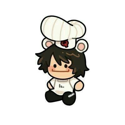 A Cartoon Character With A Chef Hat On Top Of His Head Sitting In The Air