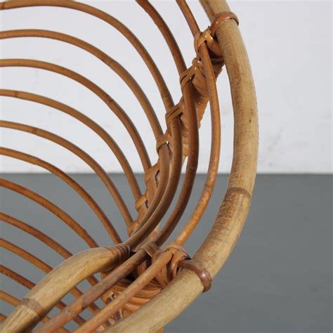 Rattan Easy Chair By Rohé Noordwolde The Netherlands 1950s For Sale